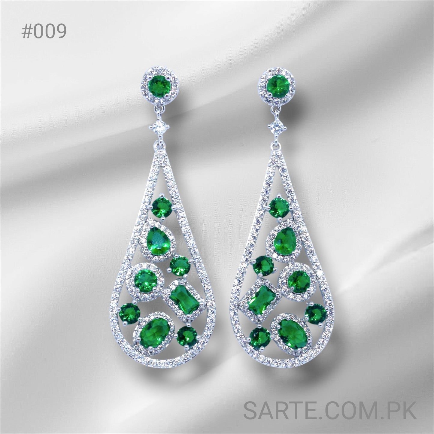 Apatite Chandelier Drop Earrings GREEN