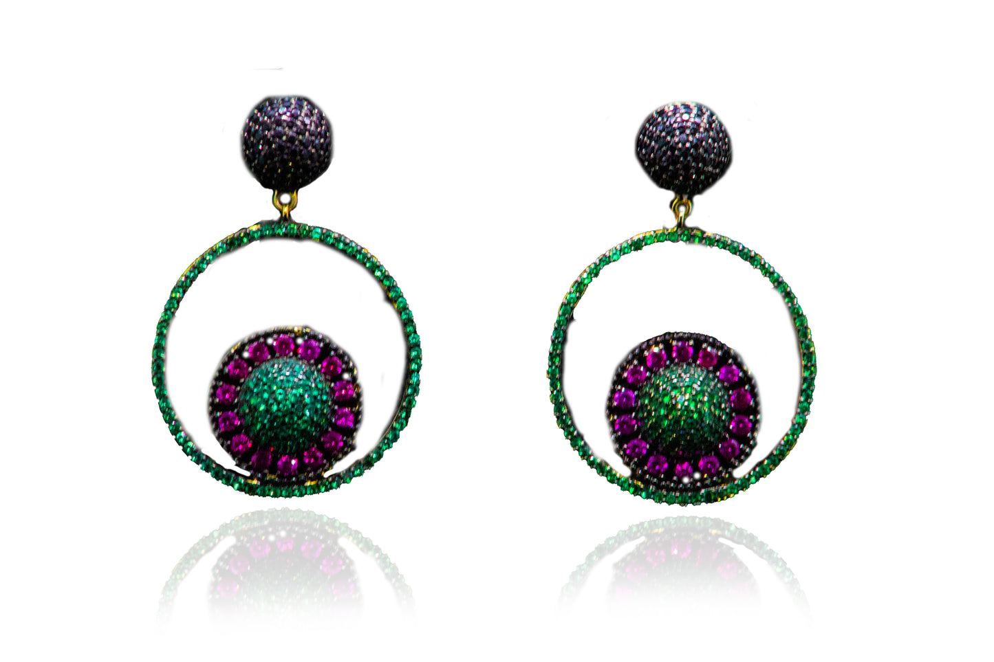 Earing Cradle Green And purples