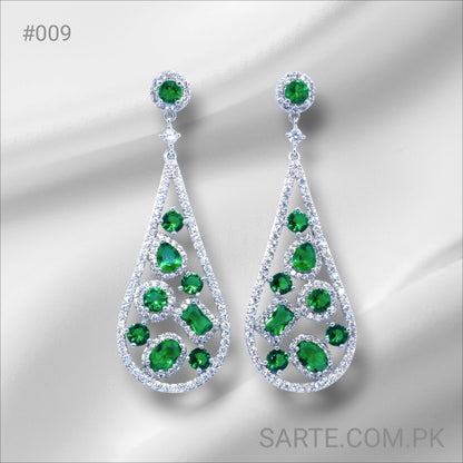 Apatite Chandelier Drop Earrings GREEN