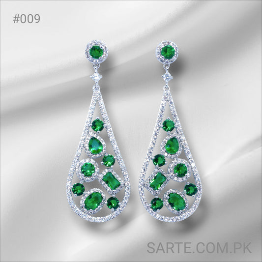 Apatite Chandelier Drop Earrings GREEN